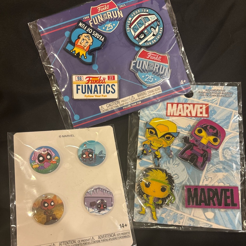 Marvel Funko Character Pins Set